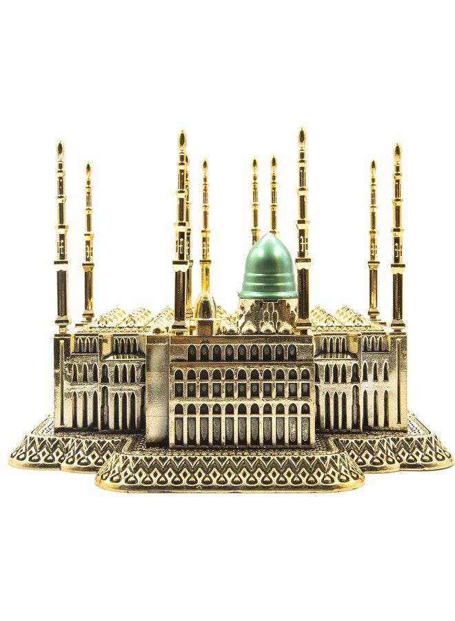 Modefa Islamic Turkish Table Decor Showpiece Gift Sculpture Figure Replica | Al-Masjid an-Nabawi Medina | The Prophet’s Mosque | Gold - Image 1